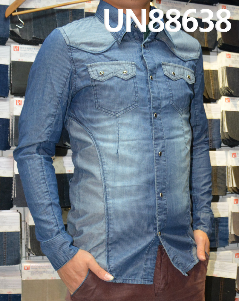 Striped Denim | 4oz Combed Cotton Fabric | Lightweight Spring/Summer Fabric for Jeans, Skirts, Shirts,Jackets