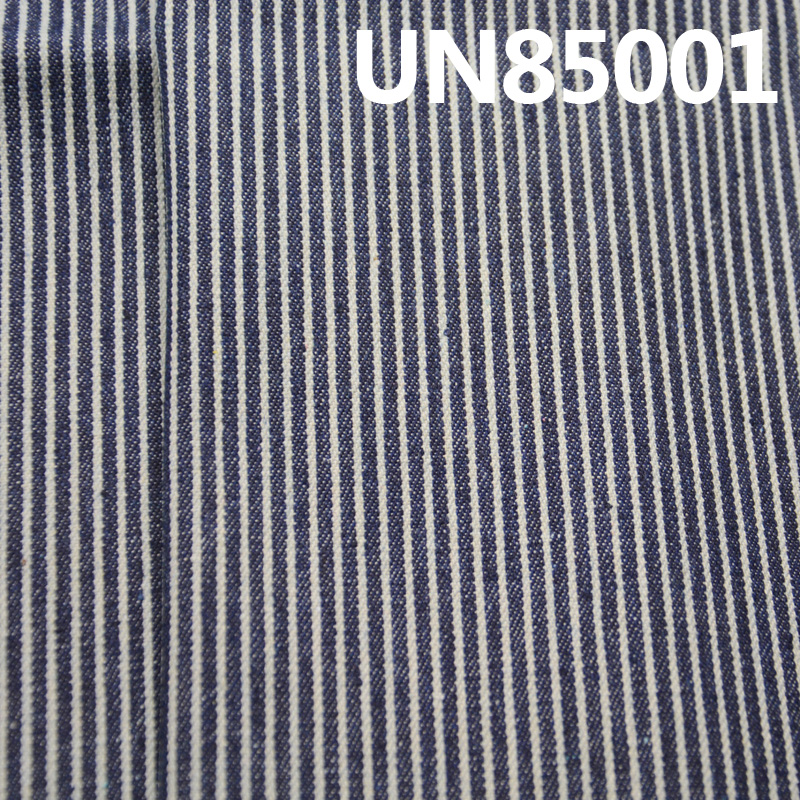 Blue & White Striped Denim | 9.8oz Non-Stretch 2/1 “Z”Twill Denim | Recycled Fiber | Jeans, Casual Jackets Fabric