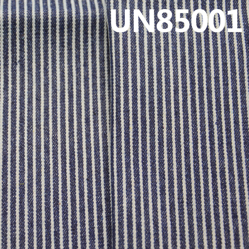 Blue & White Striped Denim | 9.8oz Non-Stretch 2/1 “Z”Twill Denim | Recycled Fiber | Jeans, Casual Jackets Fabric
