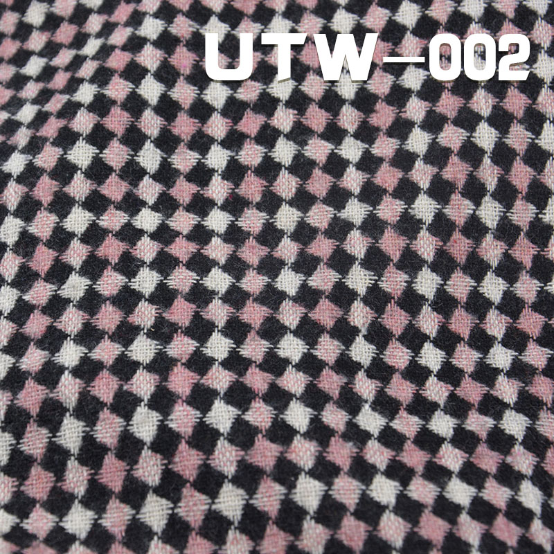 Yarn-Dyed Check Fabric | 268g/m2 Polyester Viscose Wool  Flannel Fabric | Trousers Skirts Casual Jackets Material