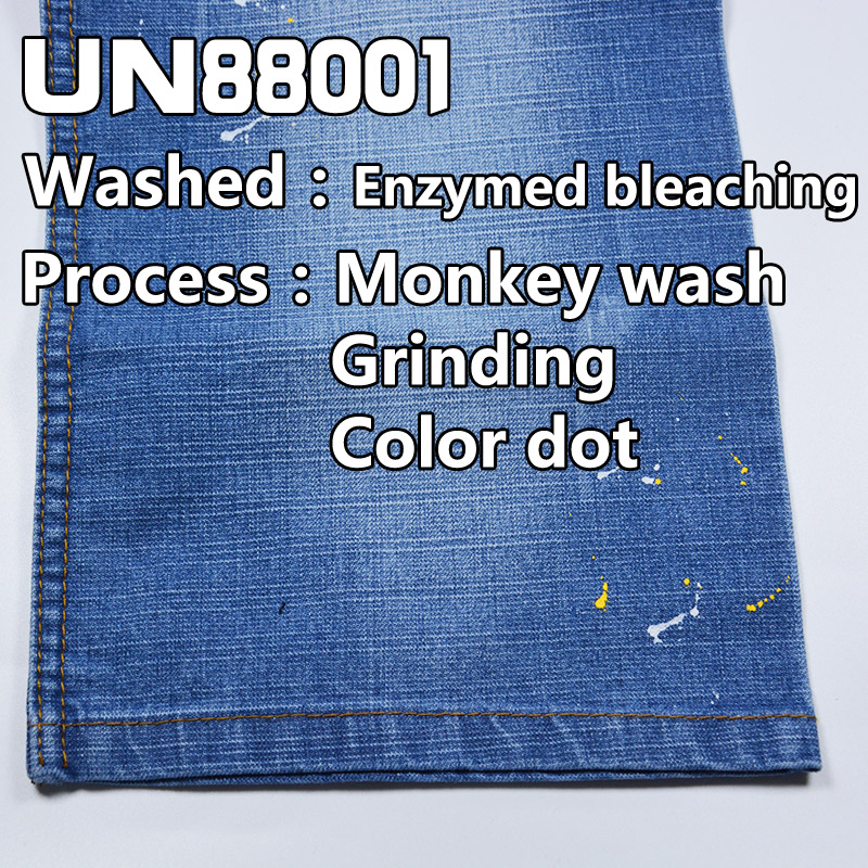 9.8oz Poly-Cotton Stretch Slub Denim Fabric | Fabric for Denim Skirts, Denim Shirts