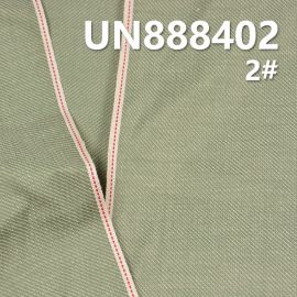 97.2% Cotton 2.8% Spandex Dyed Selvedge Denim Twill 32/33" 7.2oz（Blackish green） UN888402
