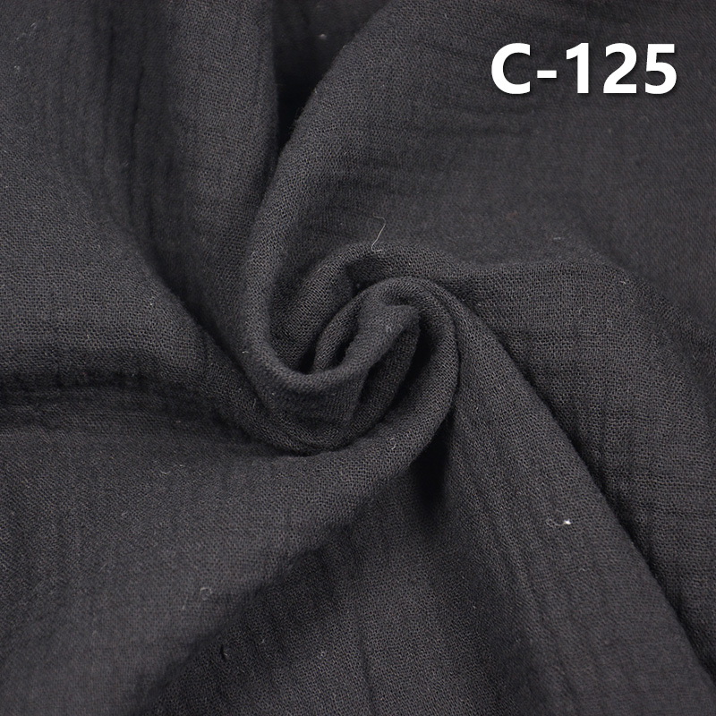 100% Cotton Dyed Fabric | 120g/m² Sand-Washed Double Gauze Fabric | Fabric for Casual Shirts & Dresses