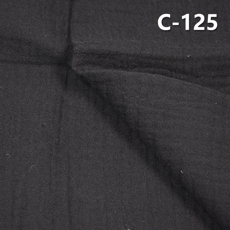 100% Cotton Dyed Fabric | 120g/m² Sand-Washed Double Gauze Fabric | Fabric for Casual Shirts & Dresses