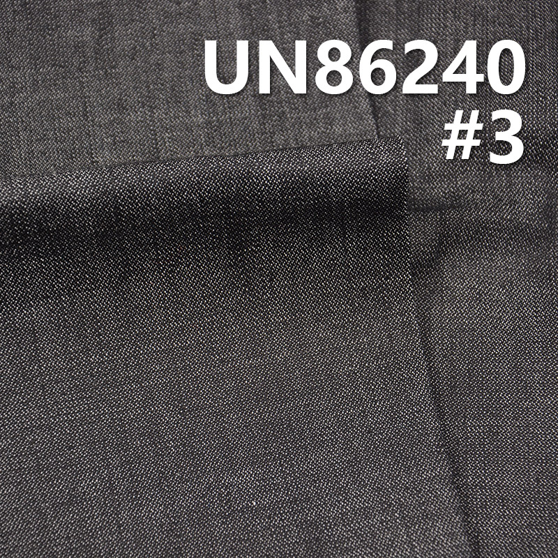 85%Cotton10%Polyester 2%Rayon 3% Spandex Denim Broken Twill 54/55" 9.9oz ( #3 Black) UN86240