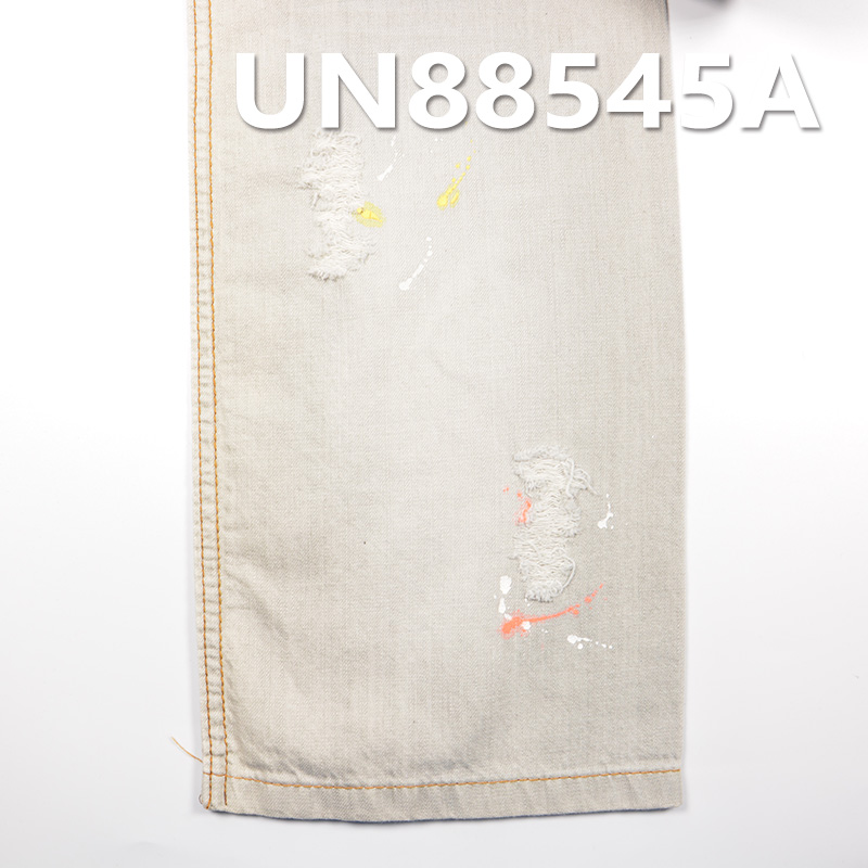 Mercerized Denim |100% Cotton Cross Slub Grey Denim | 6.5oz Twill Denim | Denim Pants, Skirts, Shirts Fabric