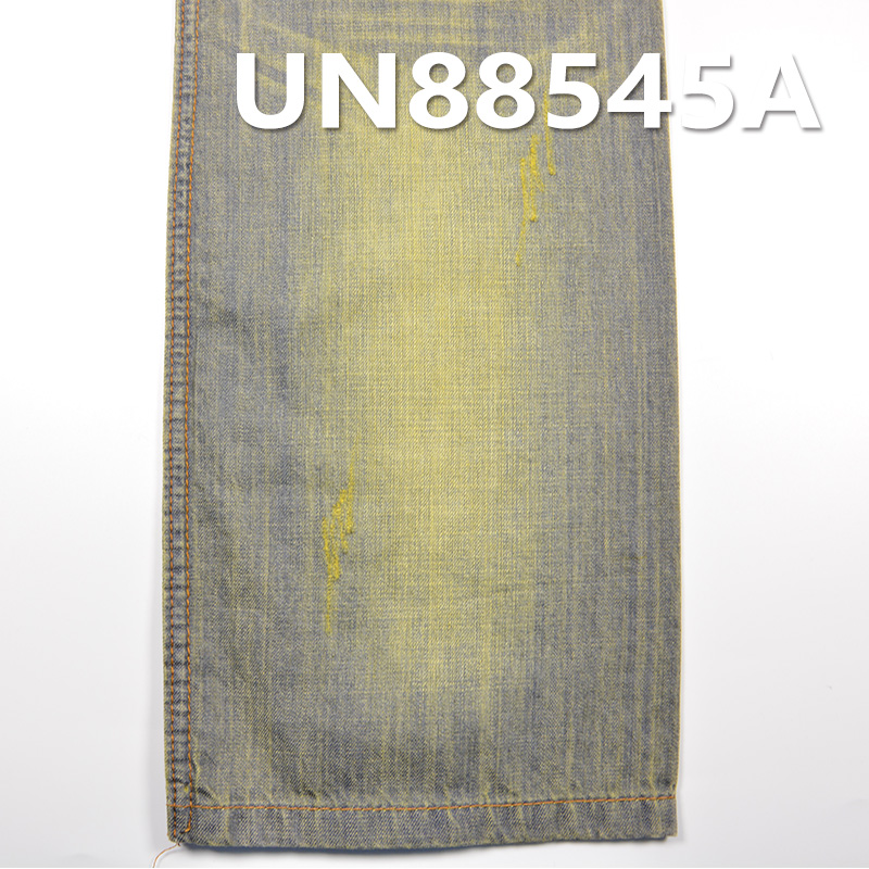 Mercerized Denim |100% Cotton Cross Slub Grey Denim | 6.5oz Twill Denim | Denim Pants, Skirts, Shirts Fabric