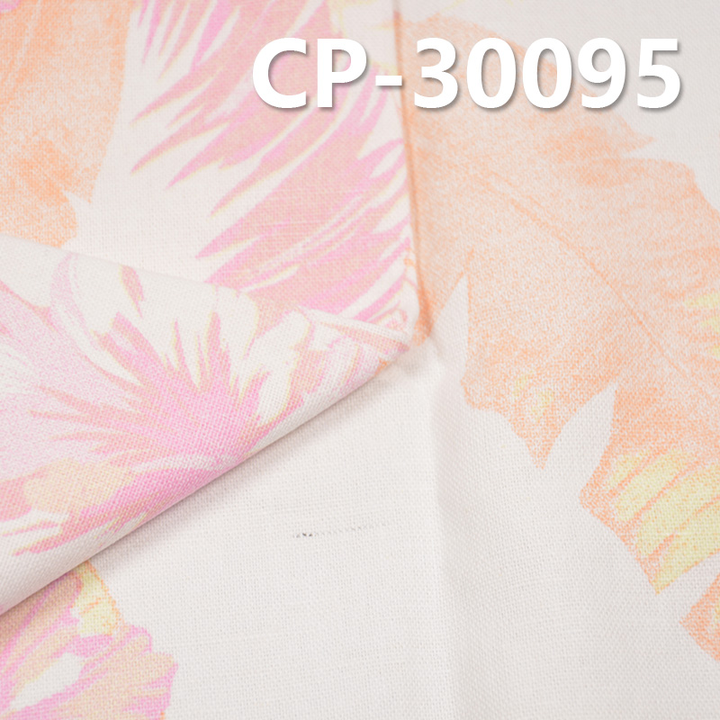 Linen Cotton Printed Fabric 175 g/m2 | Tropical Print Pattern | For Casual Shirts Skirts Pants