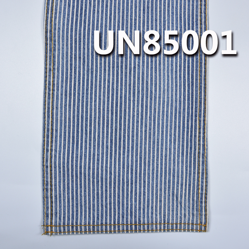 Blue & White Striped Denim | 9.8oz Non-Stretch 2/1 “Z”Twill Denim | Recycled Fiber | Jeans, Casual Jackets Fabric