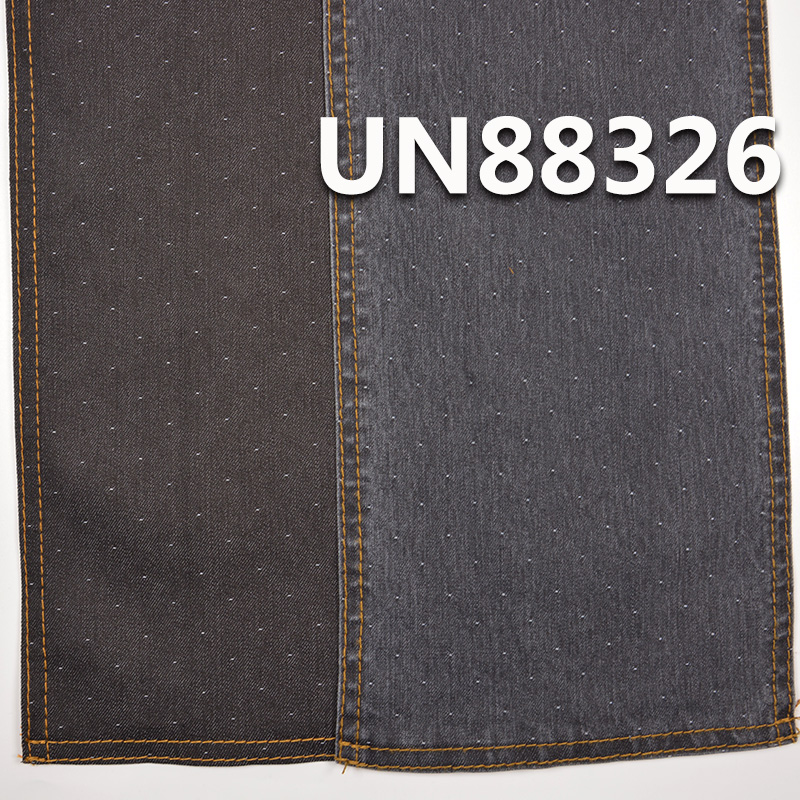 Jacquard Denim Fabric | 9.7 oz Cotton-Polyester Stretch Twill Fabric | Star Dot Jacquard | Denim Pants, Skirts, Shirts Material