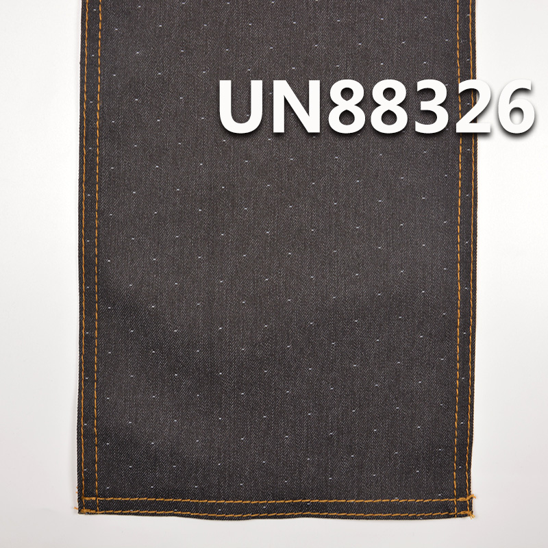 Jacquard Denim Fabric | 9.7 oz Cotton-Polyester Stretch Twill Fabric | Star Dot Jacquard | Denim Pants, Skirts, Shirts Material