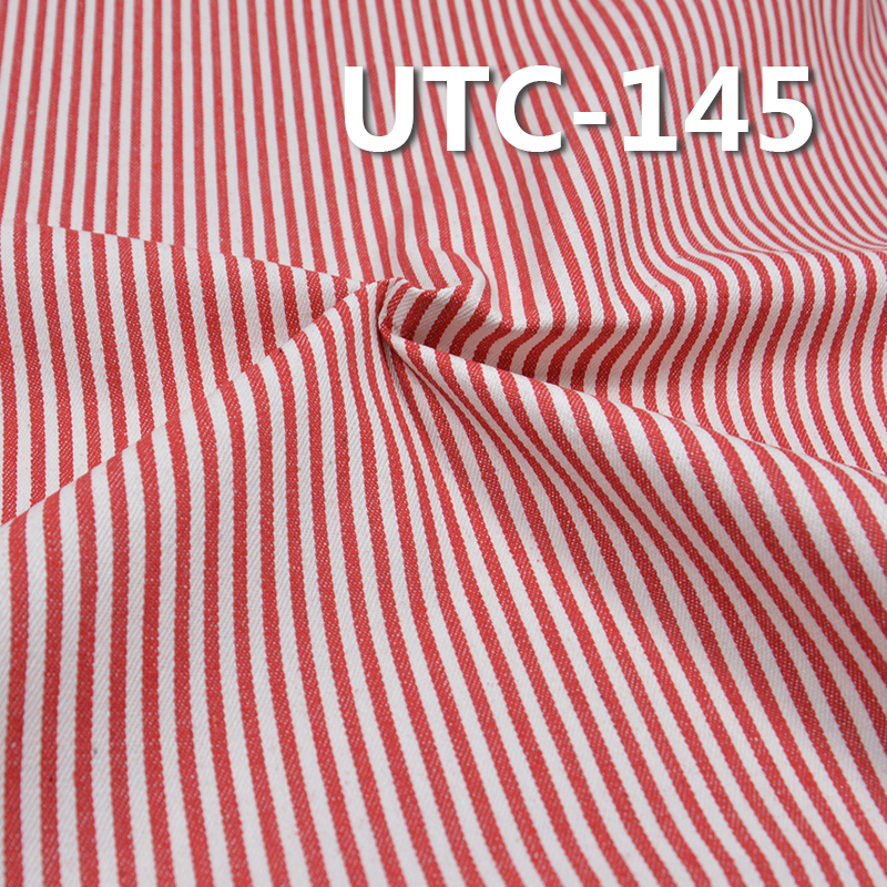 65%Cotton 35%Polyester 2/1 "z"  Twill yarn-dyed  Stripes Fabric 290g/m2 58/59" UTC-145