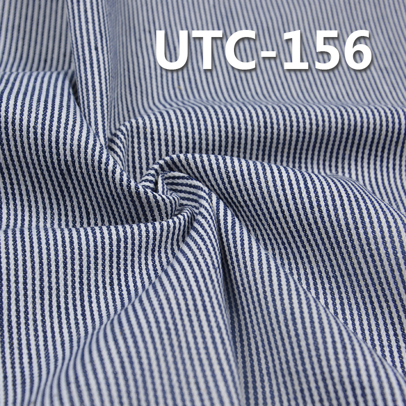 65%Cotton 35%Polyester 2/1 "z" Twill yarn-dyed Stripes Fabric 295g/m2 58/59" UTC-156