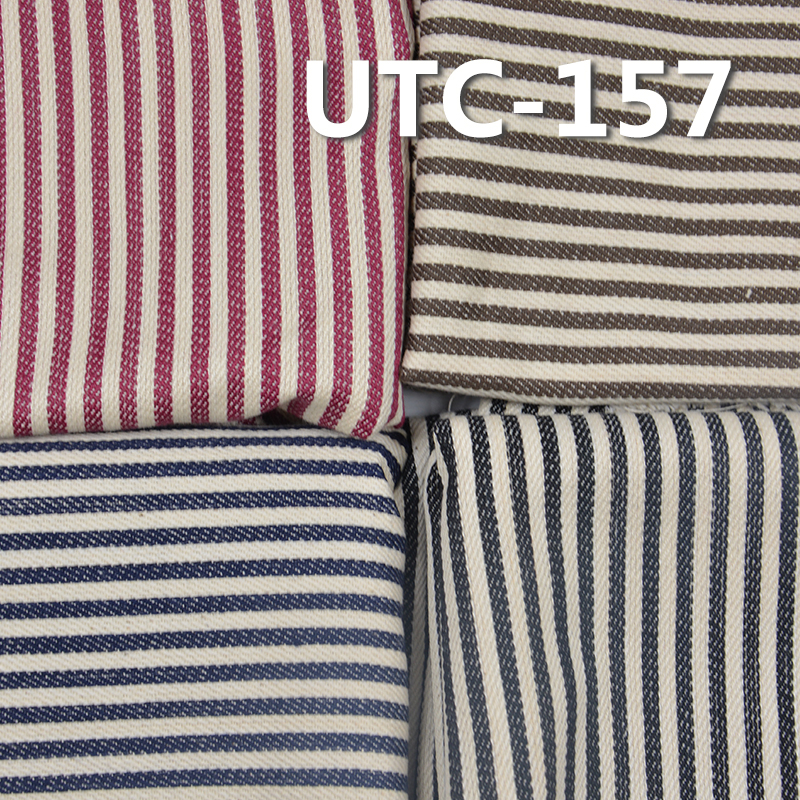 80%Cotton 20%Polyester 3/1 "z" Twill yarn-dyed Stripes Fabric 210g/m2 58/59" UTC-157