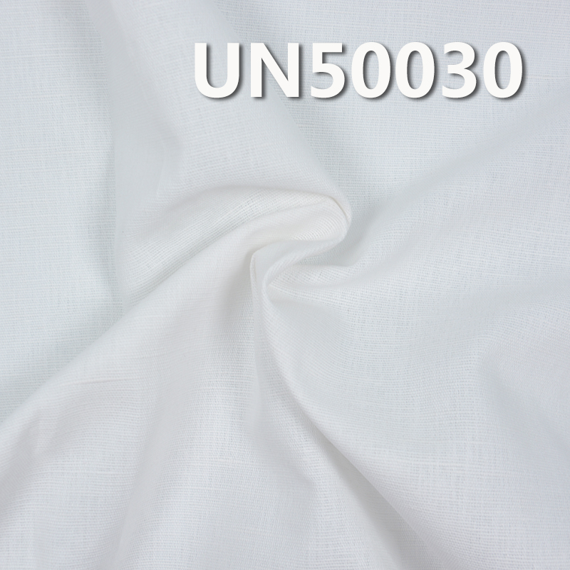 55%Linen 45% Cotton Dyed Fabric Poplin 200g/m2 48/49"(white) UN50030
