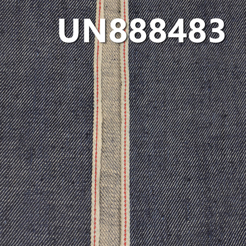 Cotton-Linen Selvedge Denim | 10.5oz Slub Cotton 3/1 "Z" Twill Denim | Raw Denim | Jeans, Skirts, Shirts Fabric