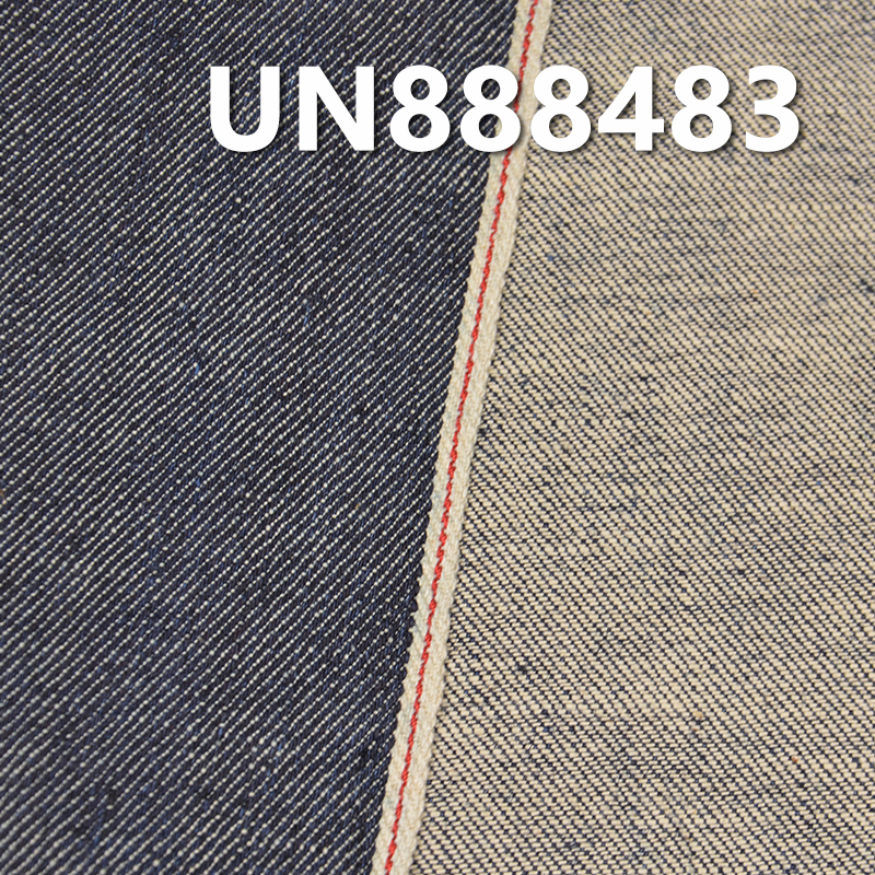 Cotton-Linen Selvedge Denim | 10.5oz Slub Cotton 3/1 "Z" Twill Denim | Raw Denim | Jeans, Skirts, Shirts Fabric