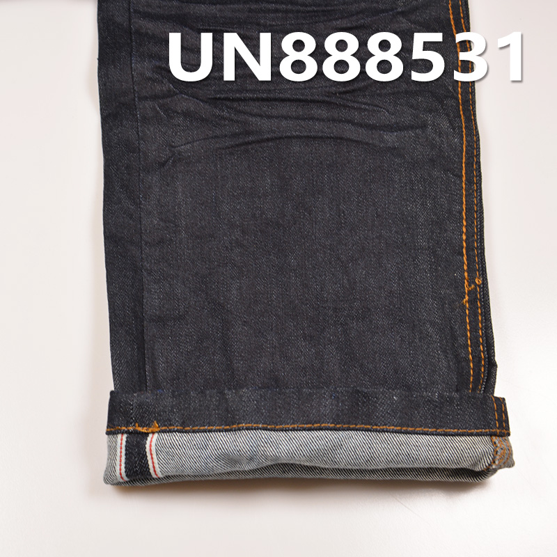 Cotton Stretch Slub Selvedge Denim | 7.8oz Twill Dark Blue Denim | Jeans, Denim Jackets, Outerwear Fabric