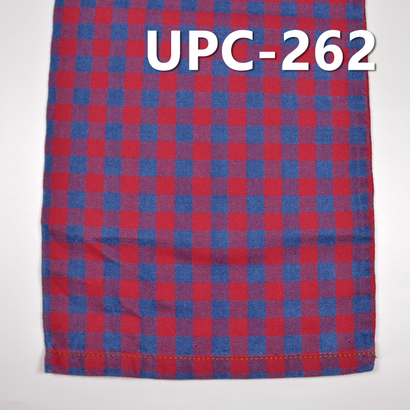 100% Cotton Yarn-Dyed Fabric | 4.3 oz Indigo Check Fabric | For Skirts Shirts