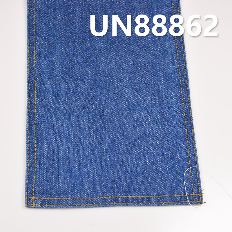 13.4oz Cotton Selvedge Denim Fabric | 3/1"Z" Twill Slub Cotton with Colored Cotton Base | Raw Denim for Jeans, Shirts & Jackets