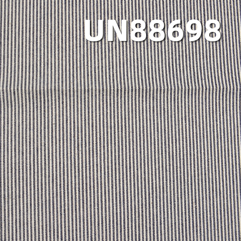 100% Cotton Denim | 9.8 oz Pure Cotton plain weave Striped Denim | Cotton Striped Fabric | Jeans, Skirts, Denim Shirts Fabric