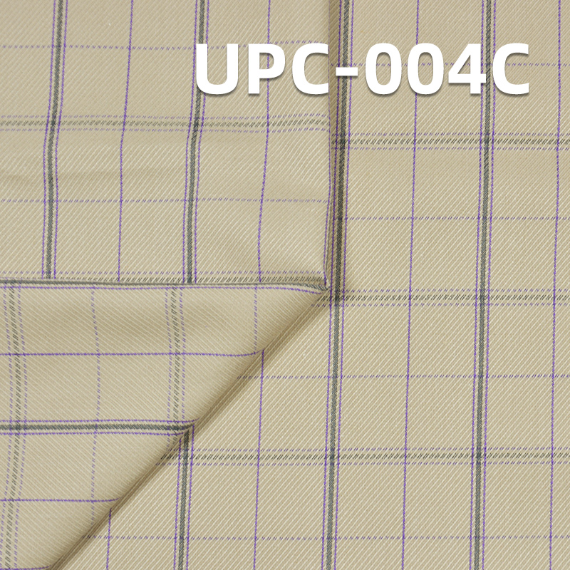 Yarn Dyed Cotton Fabric | 217g/m² Cotton Double Yarn Cavalry Twill Plaid Fabric | Plaid Woven Fabric | Pants, Skirts, Casual Wear Material