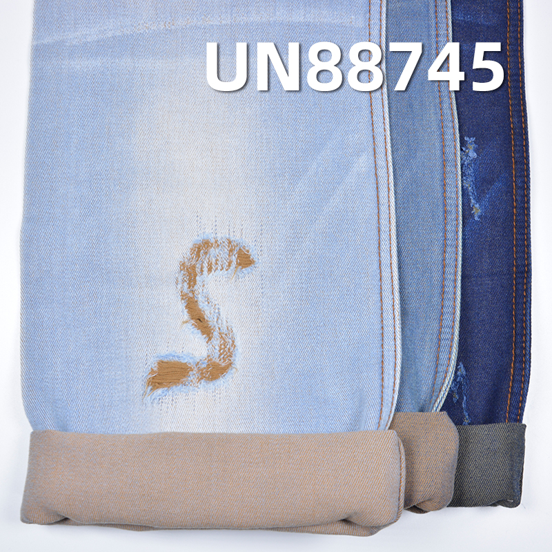 100% Cotton Blue Warp Green Weft Denim|7.8oz Twill Denim Fabric | Fabric for Denim Skirts, Casual Denim Tops