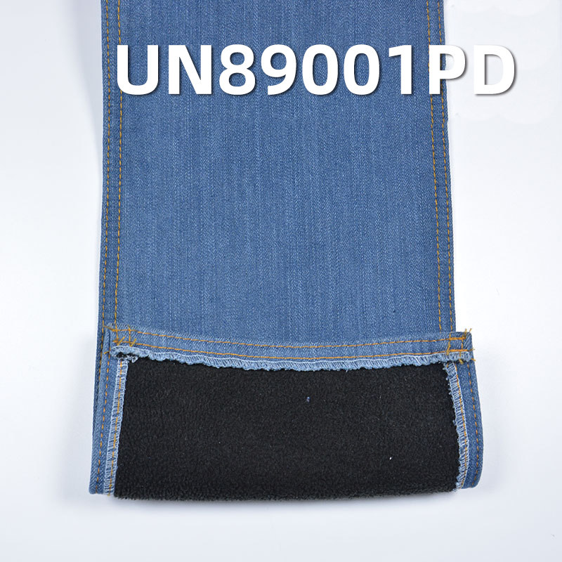 Stretch Desized Bonded Fleece Denim | 15.2 oz Cotton T/R Fabric | For Denim Jackets Outerwear