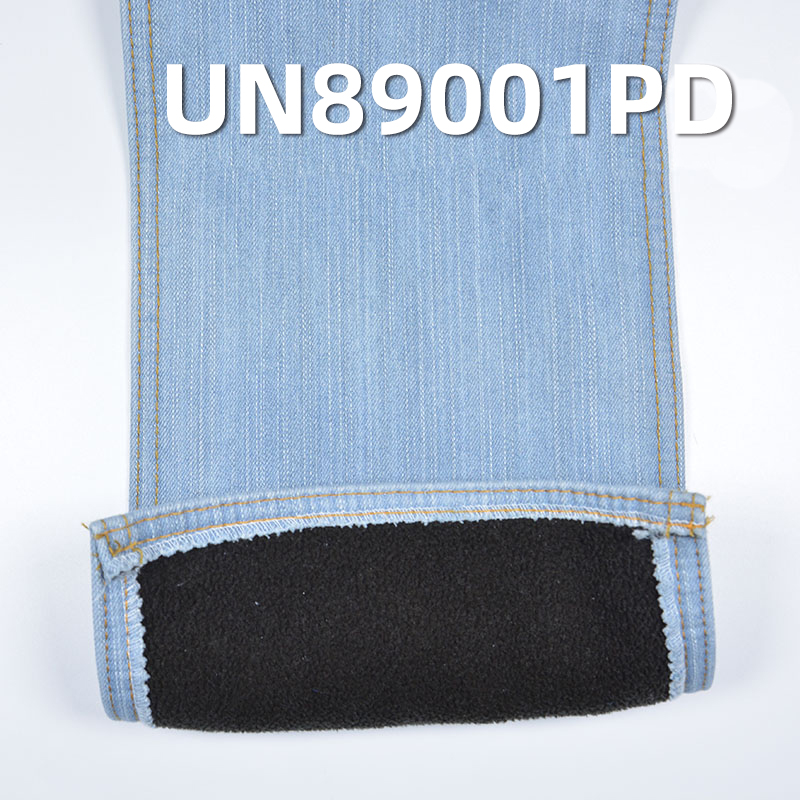 Stretch Desized Bonded Fleece Denim | 15.2 oz Cotton T/R Fabric | For Denim Jackets Outerwear