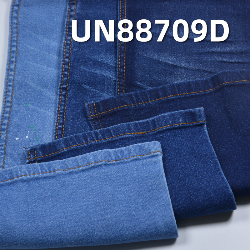 Stretch Dyed Denim Fabric | 9.4oz Cotton Stretch Twill Denim | Blue Face Blue Back | Fabric for Denim Skirts, Denim Shirts