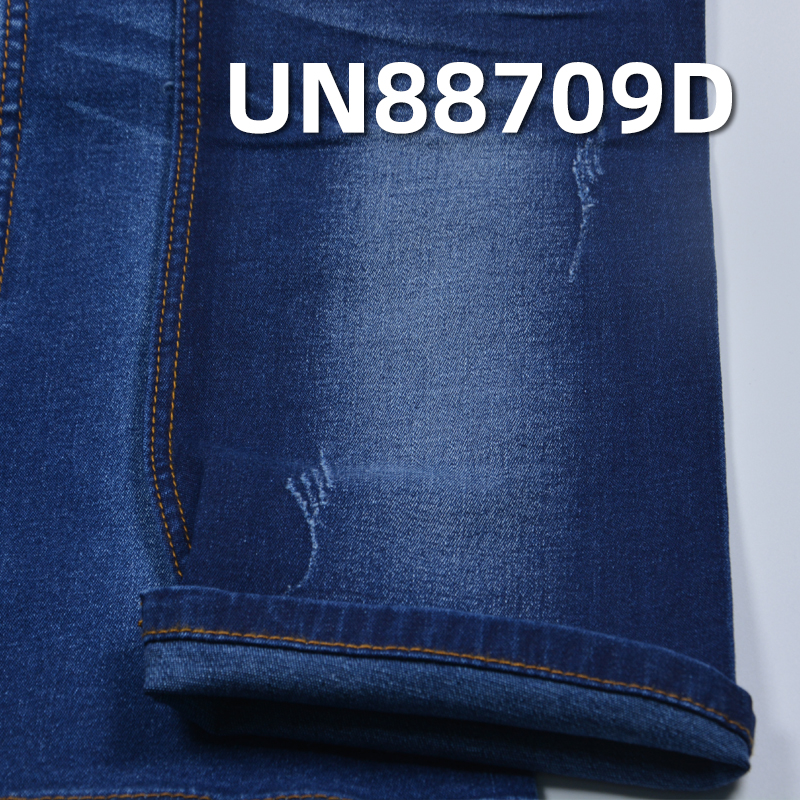 Stretch Dyed Denim Fabric | 9.4oz Cotton Stretch Twill Denim | Blue Face Blue Back | Fabric for Denim Skirts, Denim Shirts