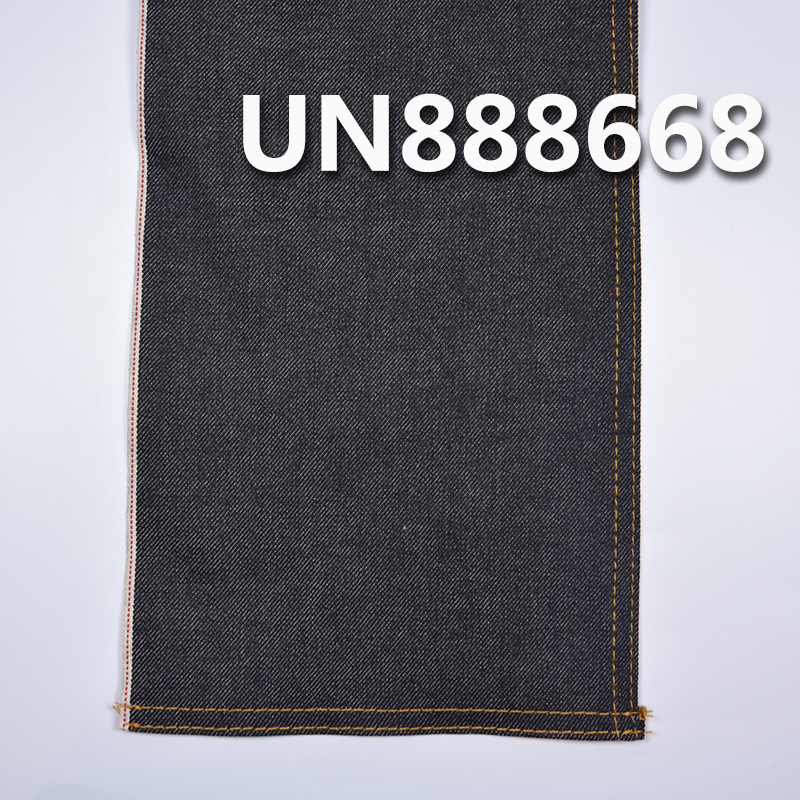 99%Cotton 1%Spandex Black Selvedge Denim "Z" Twill 32/33" 10.5oz UN888668