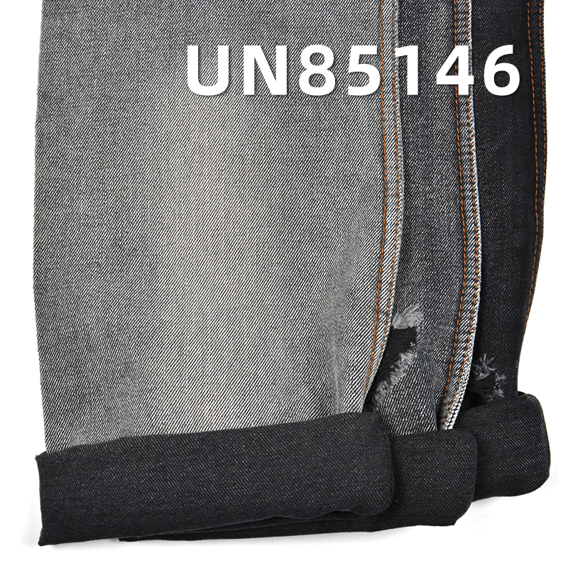 Black/Black Crosshatch Slub Denim | 13.3oz Heavyweight Denim | Fabric for Jeans, Jackets & Workwear