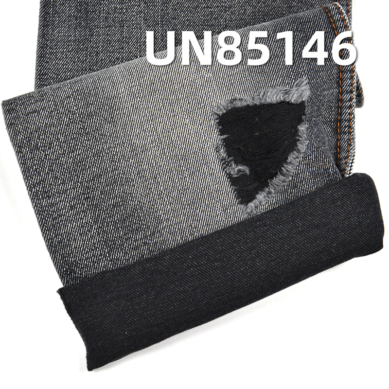 Black/Black Crosshatch Slub Denim | 13.3oz Heavyweight Denim | Fabric for Jeans, Jackets & Workwear