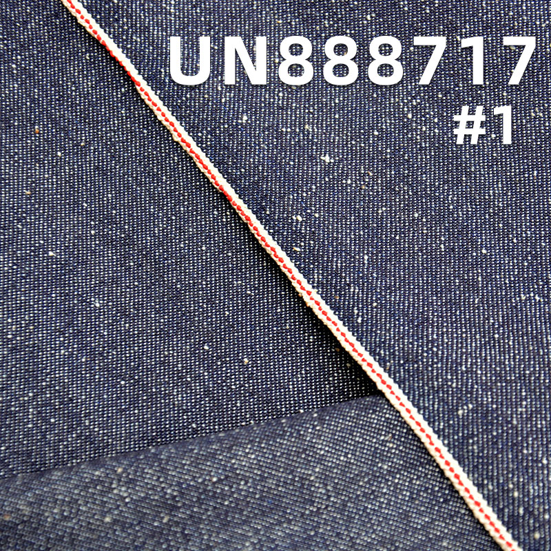 Selvedge Denim Indigo Blue Denim Twill 100% Cotton Slub Pearl Yarn Selvage Twill Denim Fabric For Jeans 9.5oz 3/1 Twill UN888717