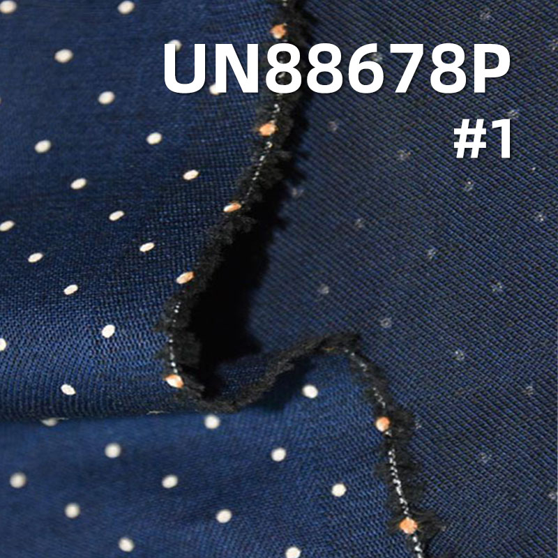 100% Cotton Blue Fill Black Denim | 4.2oz Desizing Denim Fabric | 2/1 "Z" Twill With Discharge Printed Denim | Fabric for Jeans,Skirts,Shirts