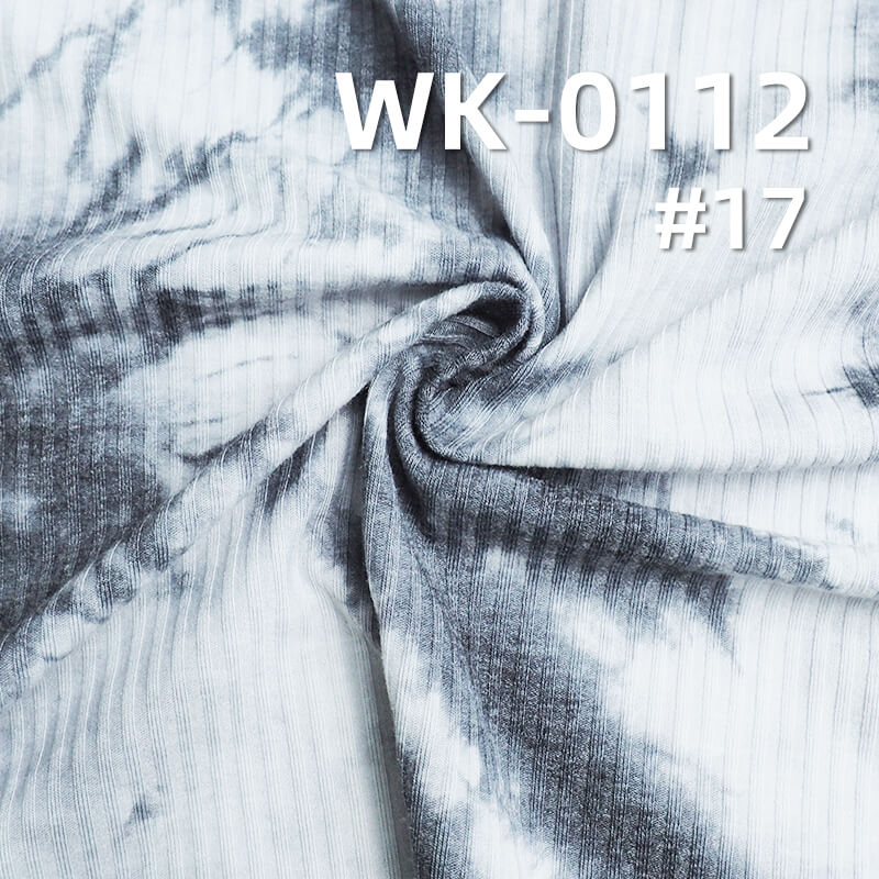 Knit 4:3 Ribbed Fabric |Tie-Dye & Colorful Ribbed Knit | 190g/m² T/C Stretch Knit |Women's T-Shirt & Casual Bottoms Fabric