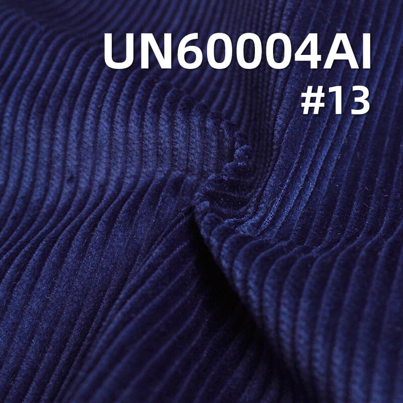 Indigo Dyed Corduroy | 300g/m² 8W Cotton Corduroy | 8 Wale 8 Rib | Washable | Snow Wash | Fabric for Shoes, Pants, Outerwear