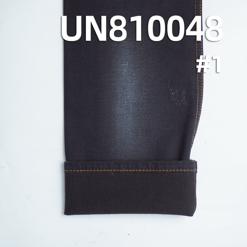 4-Way Stretch Denim | 10oz Thermal Denim | Black Face & Black Back Fabric | Warm Fleece Lining | Fabric for Jeans, Skinny Pants, Skirts & Shirts