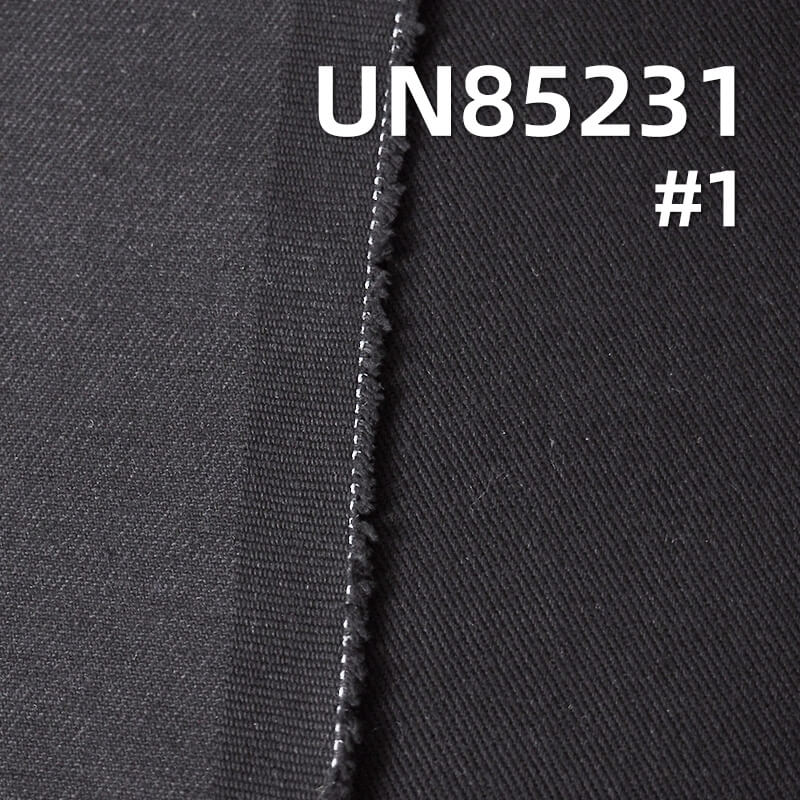 Black-Face Black-Base Denim Fabric | 11.5oz Cotton-Viscose Twill Denim | Jeans, Denim Skirt, and Denim Shirt Material