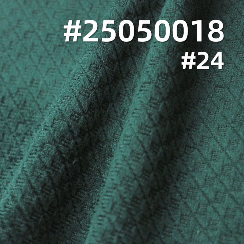 Diagonal Checkered 3D Embossed Fleece Fabric | 200g/m² Polyester Warp-Knitted Fleece | Suit, Skirt, and Top Material