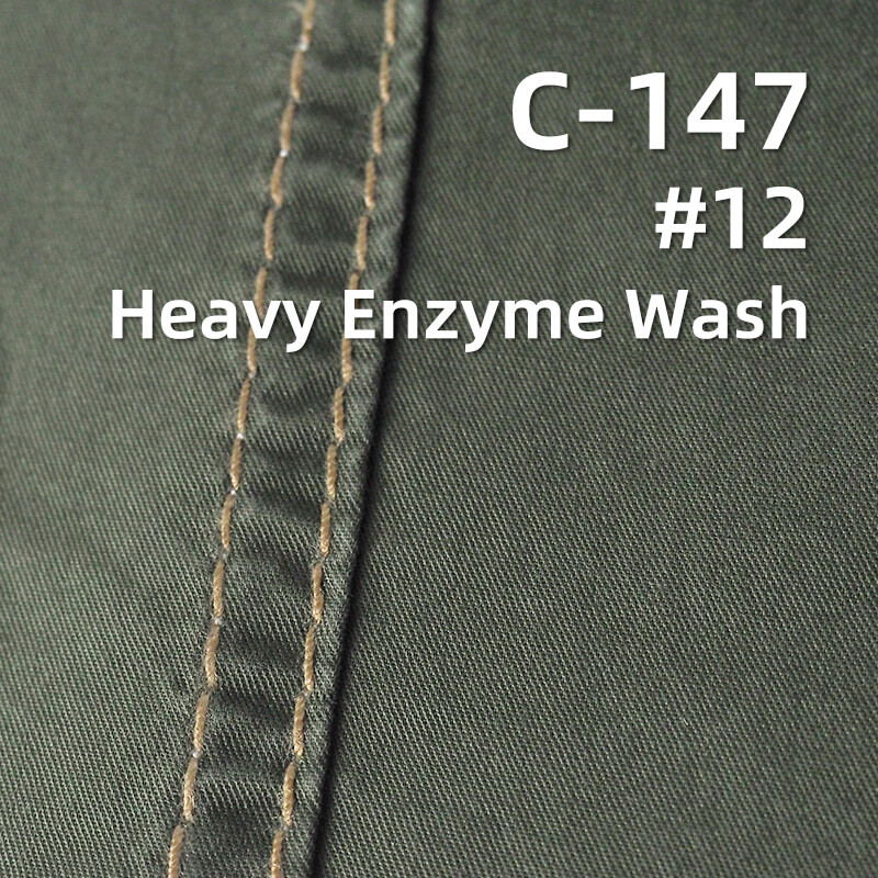 Carbon Peached Washed Twill Fabric | 150gsm 100% Cotton Dyed Fabric | Skirts Trousers Shirts Fabric