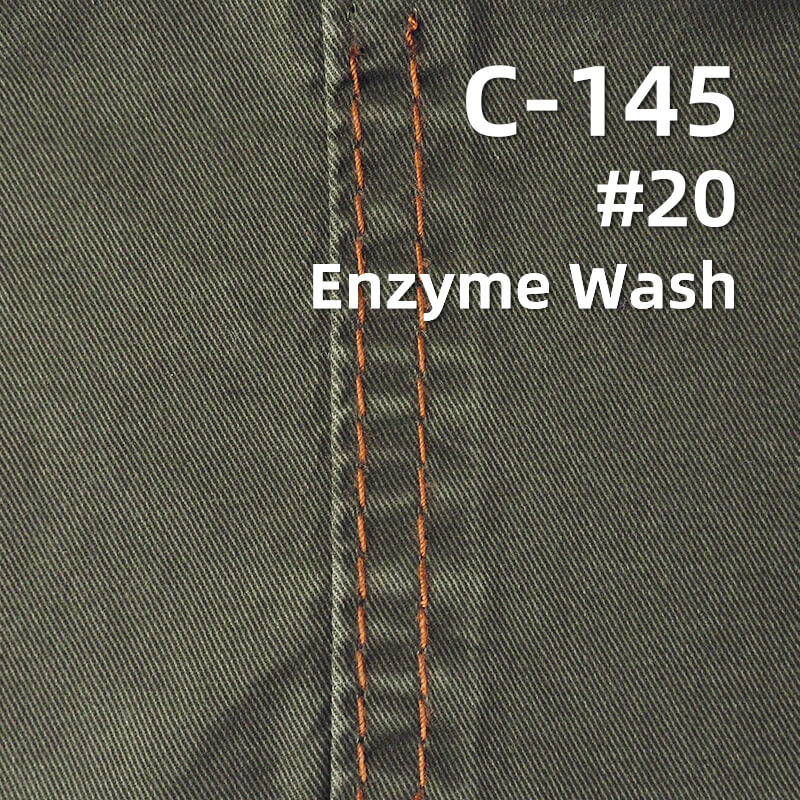 Super Soft Carbon Peached Washed Twill Fabric | 200g/m2 Cotton Dyed Fabric | Skirts Workwear Trousers Shirts Fabric