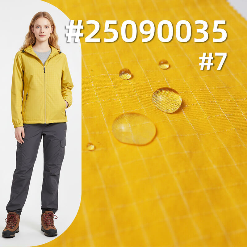 70D Low Elastic Ripstop Fabric | 0.5*0.5 Double Line Grid | 100g/m2 Polyester Cotton Waterproof Fabric