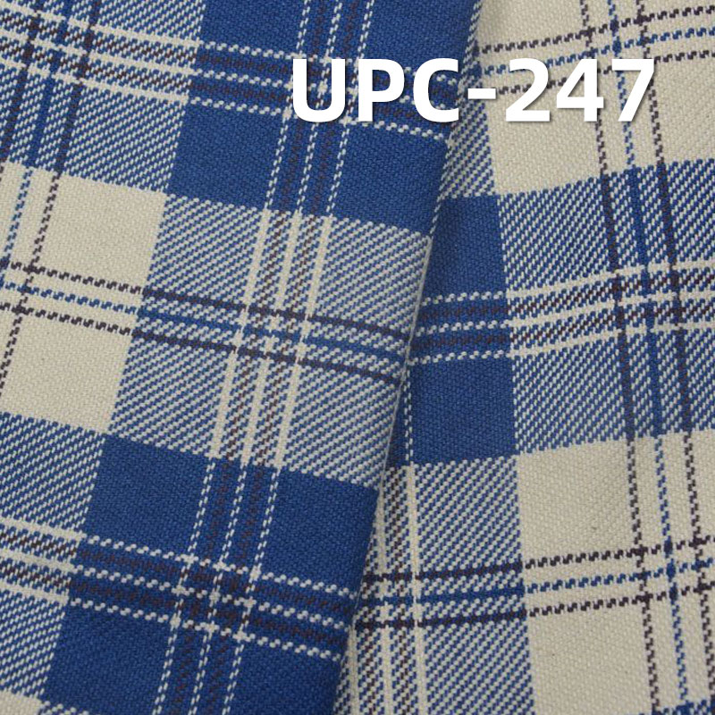 100% Cotton Yarn-Dyed Gingham Fabric | 319g/m2 Denim Blue Yarn-Dyed Fabric | AFabric for Pants, Skirts, Fashion Jackets