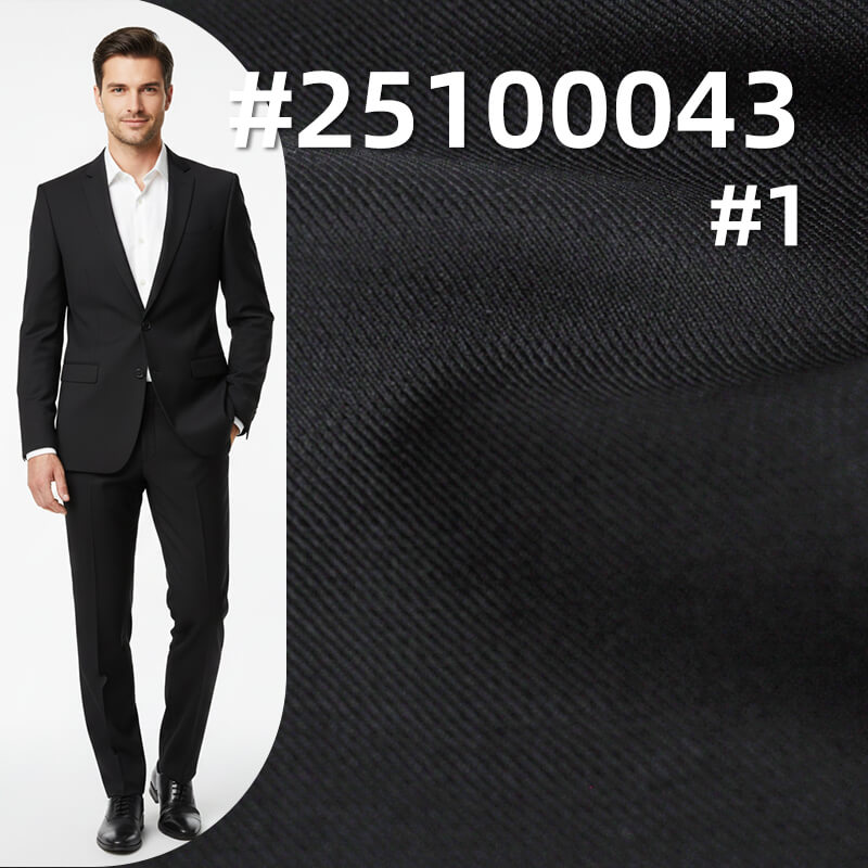 Worsted Wool Suiting Fabric | 185g/m2 Lightweight Double-Faced Twill | For All-Season Suits, Trousers & Blazers