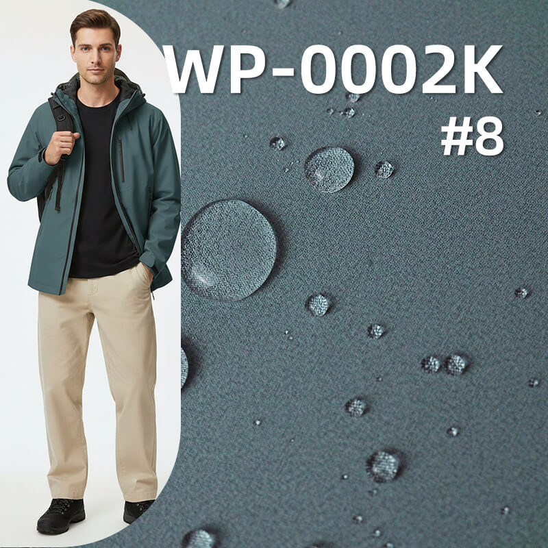 High-Stretch 3-Layer Laminated Fabric | 186g/m2 Polyester Crinkle Weave | with Soft Knit Backing | Waterproof & Breathable Fabric