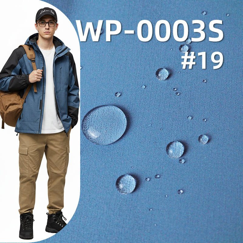 Waterproof 3L T8 Stretch Fabric | 119g/m2 Lightweight Polyester Rib-stop | with Soft Tricot Backer | Technical Fabric for Outdoor Shells