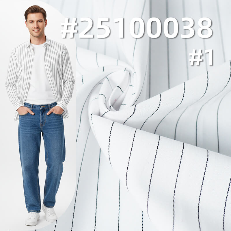 Yarn-Dyed Cotton Stripe Fabric | 120g/m2 Lightweight Plain Weave | For Fashion Shirting, Blouses & Skirts