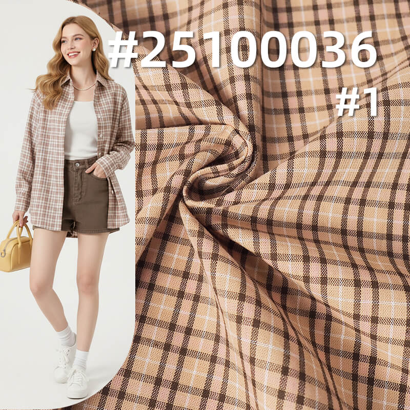 Yarn-Dyed Cotton Plaid Fabric | 90g/m2 Ultra-lightweight Plain Weave | For Summer Blouses, Skirts & Shirts